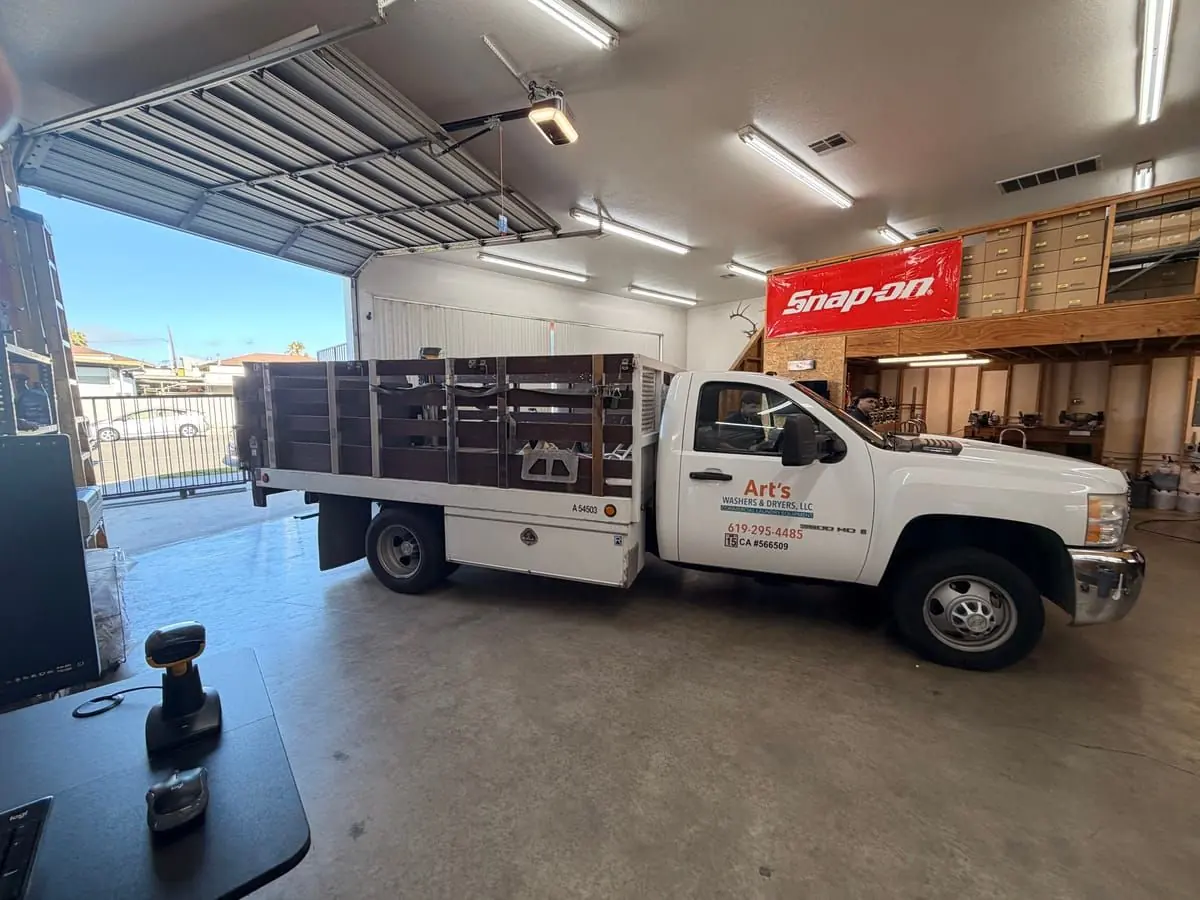 Art's branded installation truck