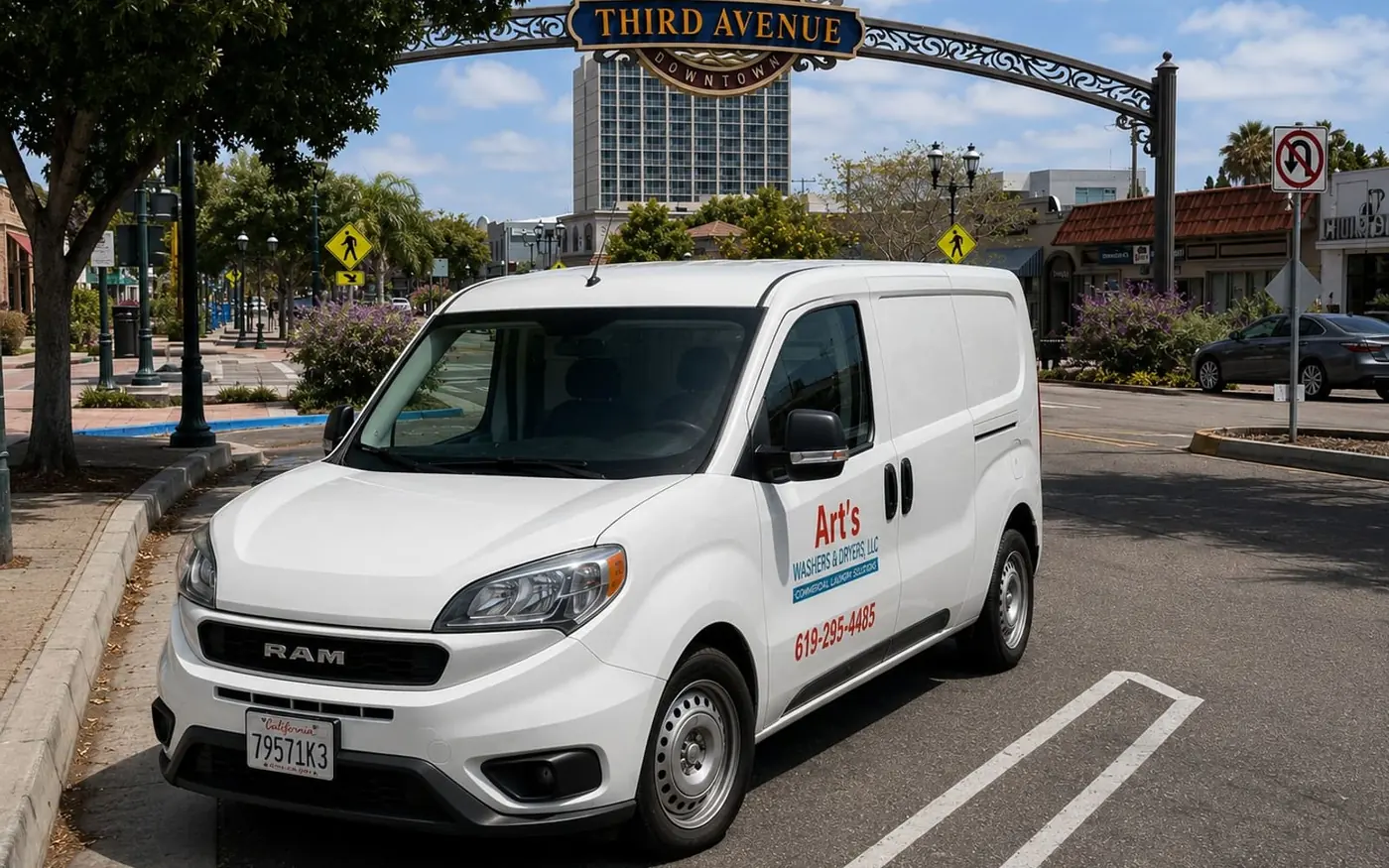 Art's Washers and Dryers service truck in Chula Vista, San Diego