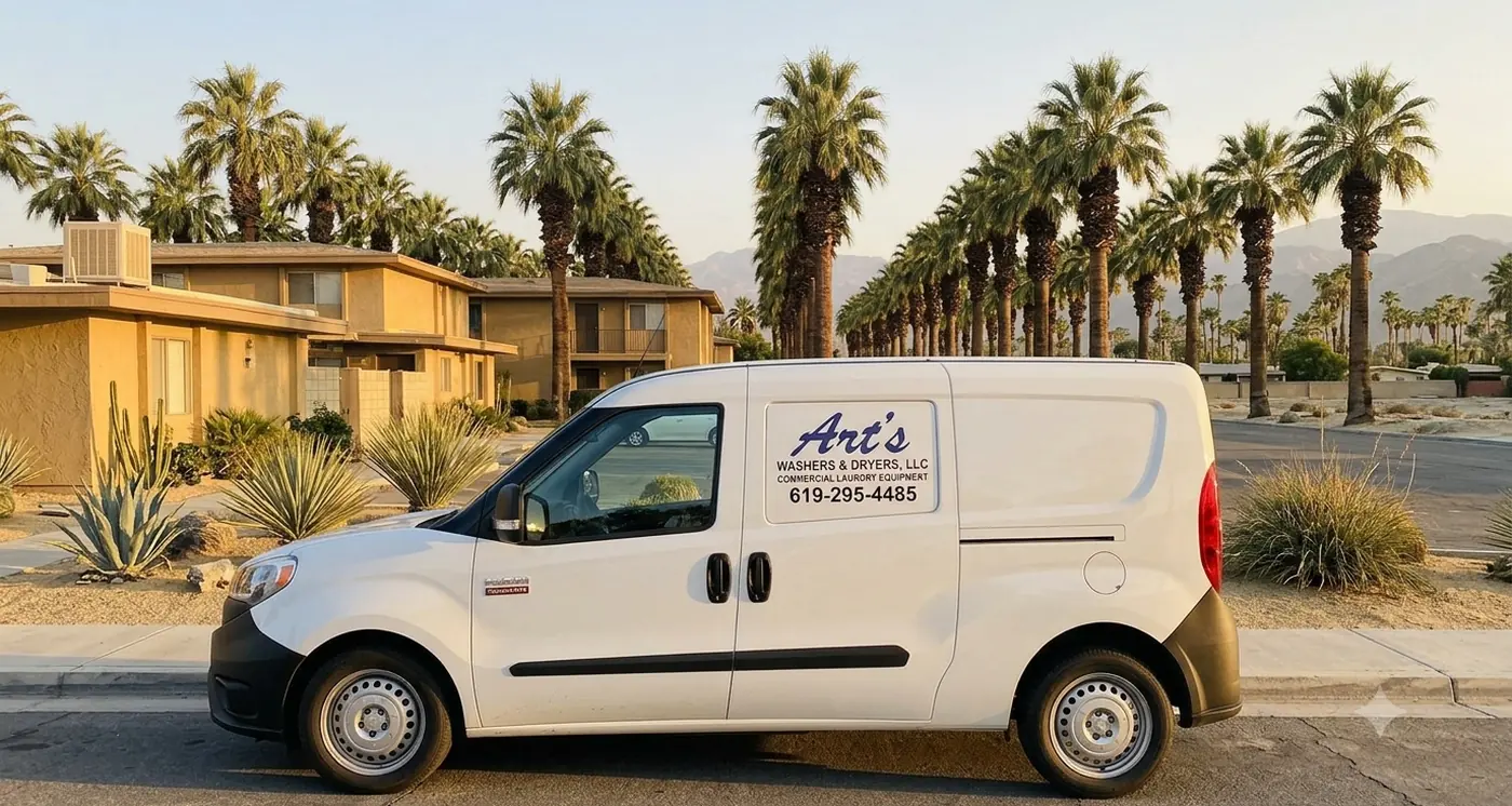 Art's Washers and Dryers service van in Coachella, California