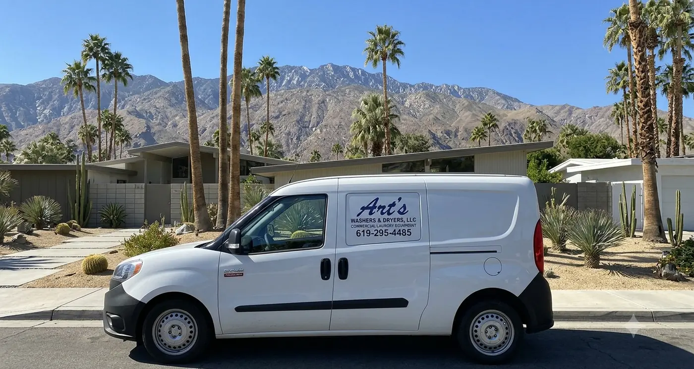 Art's Washers and Dryers service van in Palm Springs, California