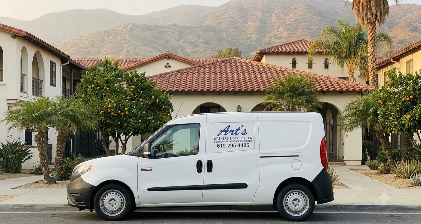 Art's Washers and Dryers service van in Riverside, California